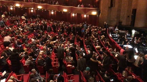 Opera goers at Metropolian Opera Stock Footage 103047976