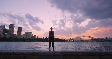 Opera house epic sunset model Stock Footage 102472456