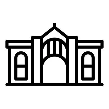 Opera house icon outline vector. City skyline Stock Illustration