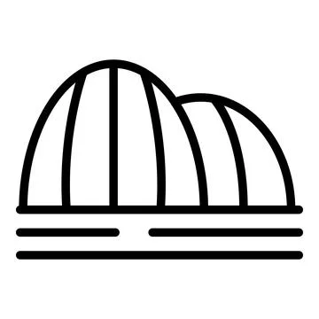 Opera house icon outline vector. City landmark Ilustración de archivo