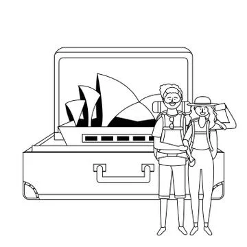Opera House in Sidney design Ilustração Stock