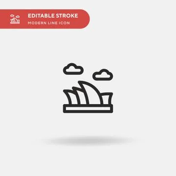 Opera House Simple vector icon. Illustration symbol design template for web m Ilustração Stock