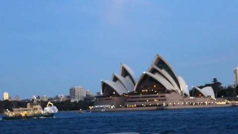 The Opera House in Sydney Stock Footage 97184252