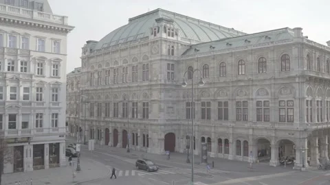 Opera house vienna top view daylight slog Stock Footage 159005630