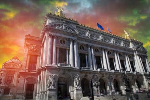 Opera paris. It is located in the Garnier Palace. Stock Photos