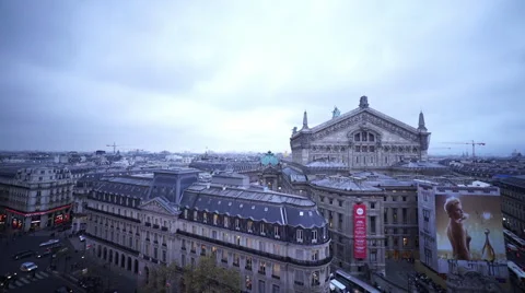 The opera in Paris rooftop view Stock Footage 46470982