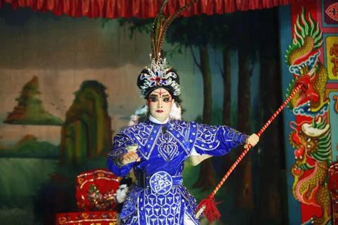 Opera performer on stage Stock Photos