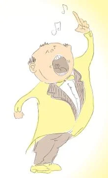 Opera singer Stock Illustration