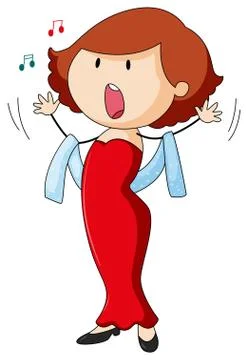Opera singer Stock Illustration