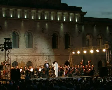Opera singer with orchestra. #01 Stock-Footage 10731415