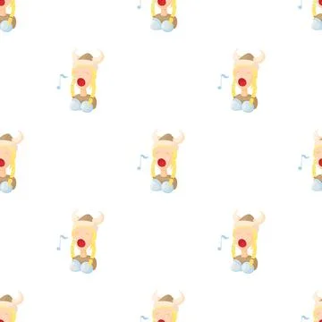 Opera singer pattern seamless vector Stock Illustration