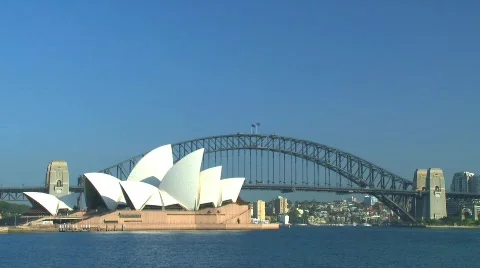 Operahouse Bridge &amp; Ferry 스톡 동영상 704408