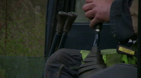 Operate a backhoe Video stock 733288