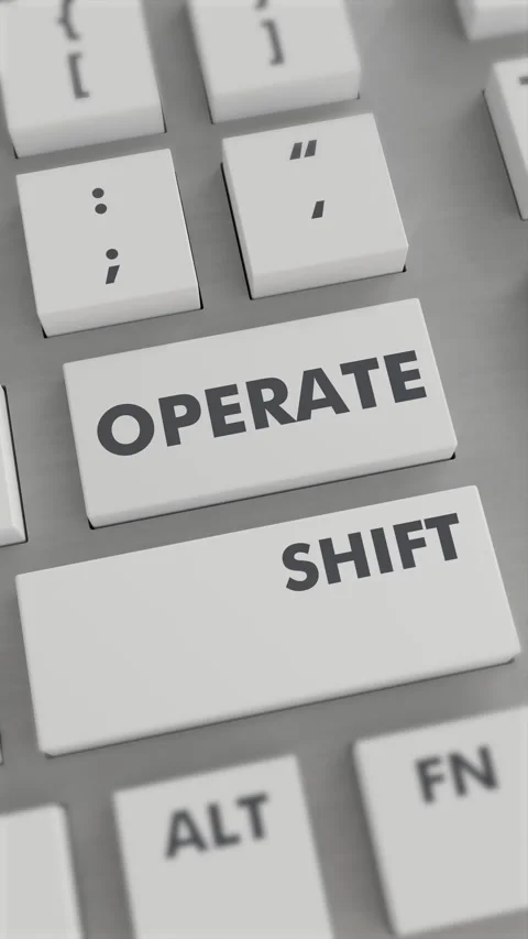 OPERATE BUTTON PRESSING ON KEYBOARD Vertical Video Stock Footage 302440614