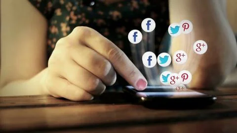 Operate mobile tablet stock image footage Stock Photos