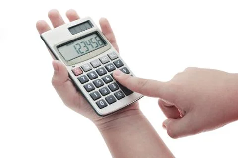 Operating calculator Stock Photos