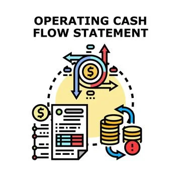Operating cash flow statement accounting document Stock Illustration