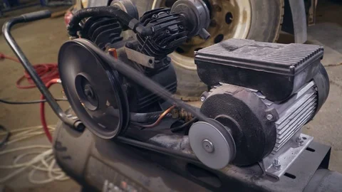 Operating compressor at the station Stock Footage 104149837