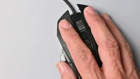 Operating a computer with the mouse Stock Footage 220648558