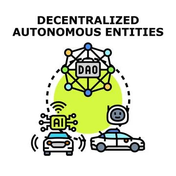 Operating decentralized autonomous entities with ai driving Illustrazione stock