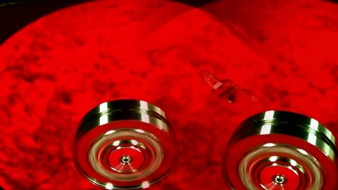 Operating hard disk drive on dark background. Stock Footage 78688242