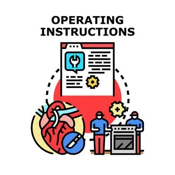 Operating instructions for complex tasks and processes Stock Illustration