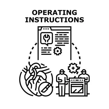 Operating instructions for complex tasks and processes Stock Illustration