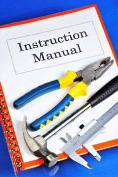 Operating instructions-a document containing information about the design Stock Photos