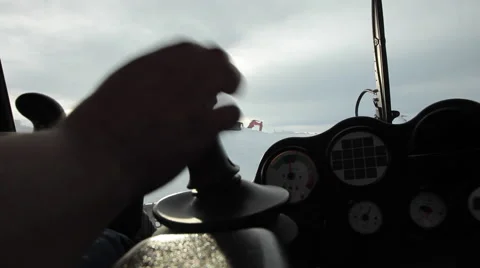 Operating Lever of a Snowcat Stock Footage 54266260