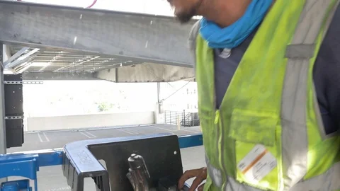 Operating A Lift Stock Footage 123947753