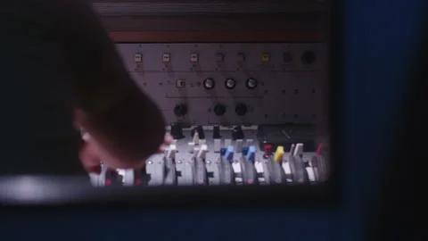 OPERATING MIXING DESK Stock Footage 140793134