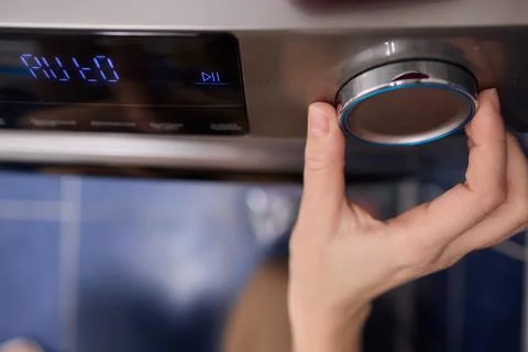 Operating a Modern Washing Machine A Comprehensive Guide to Efficient, User Stock Photos