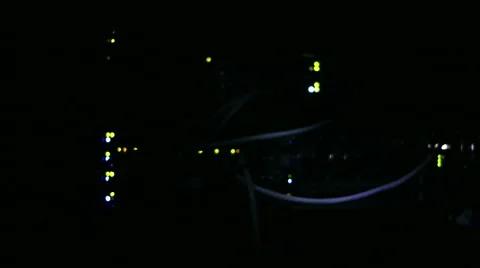 Operating network equipment in the server room. Processing the data stream Stock Footage 69035054