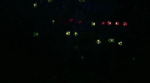 Operating network equipment in the server room. Processing the data stream Stock Footage 69036944