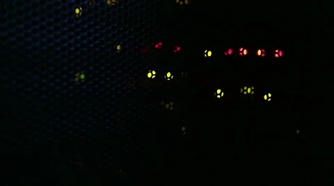 Operating network equipment in the server room. Processing the data stream Stock Footage 69036981