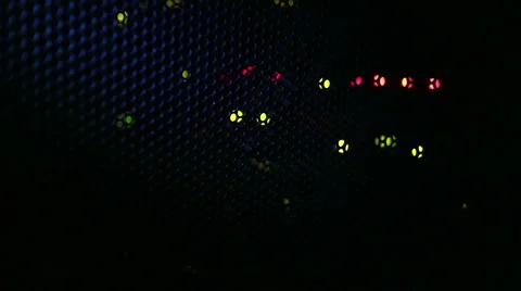 Operating network equipment in the server room. Processing the data stream Stock Footage 69037030