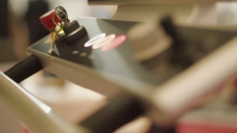 Operating panel, button, joystick, keys for managing machine Stock Footage 119496637