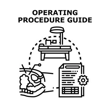 Operating procedure guide for medical surgery planning Stock Illustration