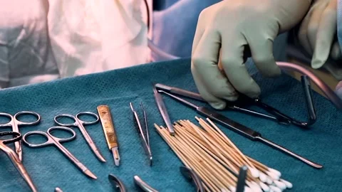 Operating room in clinic. surgery Stock Footage 141377187