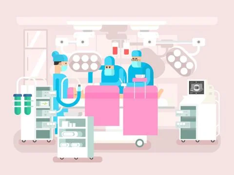 Operating room design Stock Illustration