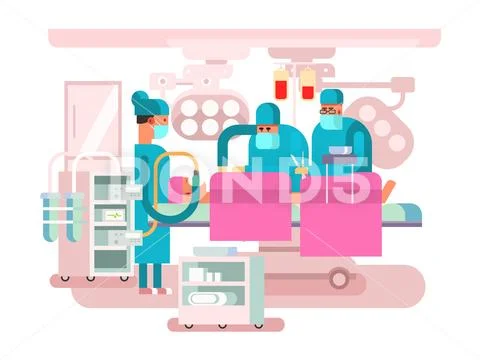 Operating room design Stock Illustration