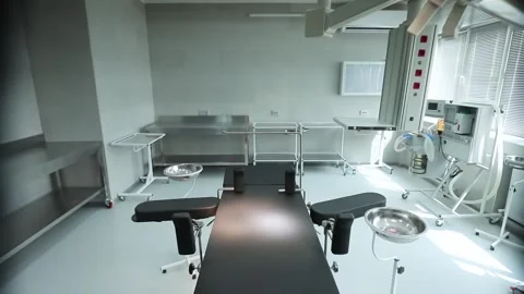 Operating room, lighting, operating table, new devices Stock Footage 245434823