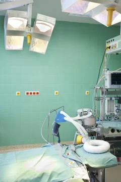 Operating room ready for operation Stock Photos