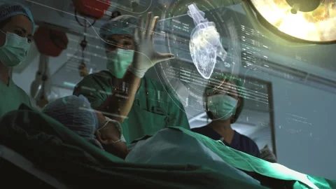 Operating Room Surgery Simulation Stock Footage 305748446