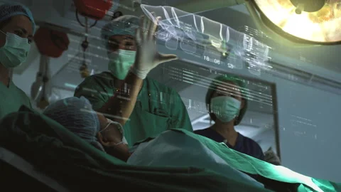 Operating Room Surgery Simulation Stock Footage 305748452