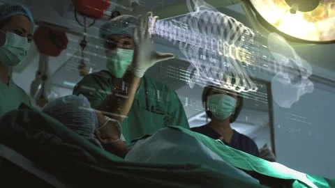 Operating Room Surgery Simulation Stock Footage 305748455