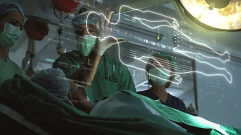 Operating Room Surgery Simulation Stock Footage 305748461