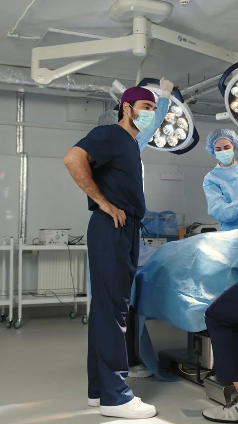 Operating Room: Surgical Team Stock Footage 316192570