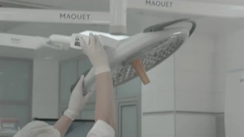 Operating room, team of surgeons prepares operating room Video stock 143159586