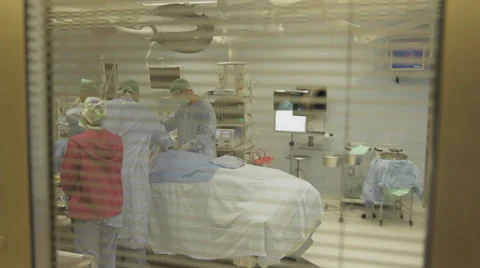 Operating room from window Stock Footage 30214855